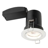 endon 61059 shieldplus mv fixed recessed downlight in white finish