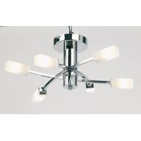 endon 146 6ch 6 light semi flush light in polished chrome