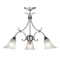 Endon 144-3AS 3 Light Chandelier In Antique Silver