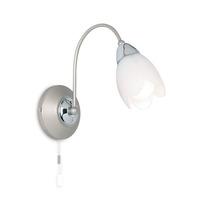 Endon 124-1 1 Light Wall Light In Satin And Polished Chrome
