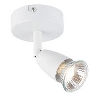 endon 43281 amalfi gloss white paint single spotlight