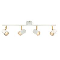 Endon 59933 Gull Matt White and Satin Brushed Brass Bar Spotlight