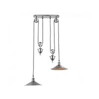 endon 69840 victoria rise and fall 2 light ceiling pendant in antique  ...