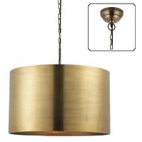 endon 69782 morad 1 light ceiling pendant in aged brass diameter 520mm