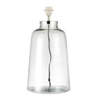 Endon 69795 Charlton Table Lamp In Clear Glass And Chrome Plate Effect Trim - Base Only