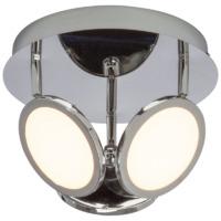 endon g3053415 pluto 3 light semi flush ceiling light in chrome plate  ...
