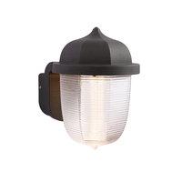 Endon 70192 Heath 1 Light Wall Light In Textured Black And Frosted Plastic - Height: 227mm