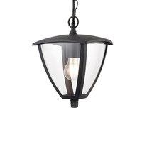 Endon 70696 Seraph 1 Light Ceiling Pendant Light In Textured Grey And Clear Plastic