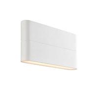 endon 69930 hanford 2 light wall light in textured matt white and fros ...