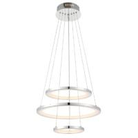 Endon 69401 Hemsworth 3 Ring Ceiling Pendant In Chrome Plate And Frosted Acrylic