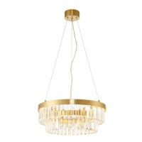 Endon 67774 Elise Ring Pendant Ceiling Light In Brushed Gold With Clear Crystal Glass