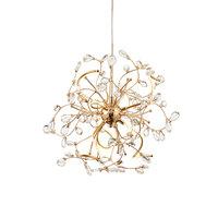 Endon 68889 Willa 6 Light Ceiling Pendant In Gold Effect With Clear Crystal Glass