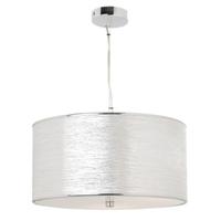 Endon REBOLO-3CH Pendant Ceiling Light In Chrome With Silver Shade