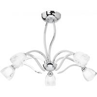 endon pandeiro 5ch 5 light multi arm ceiling fitting in chrome