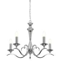 Endon KORA-5CH Traditional 5 Light Chandelier With Chrome Finish