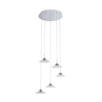 Endon CAINE-5CH LED 5 Drop Contemporary Chrome Hanging Pendant