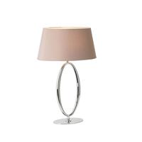 Endon LAWRENCE-TLCH 1 Light Chrome & Taupe Shade Table Lamp