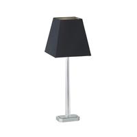 Endon PICASSO-TLCH Chrome & Glass Table Lamp with Black Shade