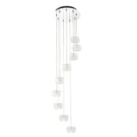 endon 61803 seymour 9 light ceiling pendant light with crystal glass s ...