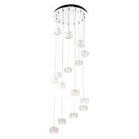 Endon 61804 Seymour 15 Light Ceiling Pendant Light with Crystal Glass Shades