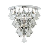 Endon RENNER-1WBCH Renner Clear Crystal Glass and Chrome Wall Light