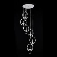 Endon MISCHA-6CH Mischa Clear Crystal and Chrome Spiral Ceiling Pendant Light