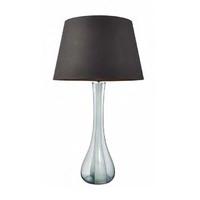 endon 66305 cici 18bl bloomsbury grey glass table lamp with black shad ...