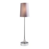 Endon 48718 Langden Nickel Table Lamp with Truffle Silk Shade