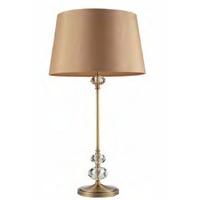 Endon 61955 + CORDELLA-12GO-L Grosvenor Antique Brass Table Lamp with Gold Shade