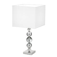 Endon SILVANER Silvaner Clear Crystal Table Lamp with White Shade