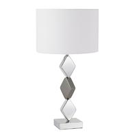 endon highbury tlwh highbury chrome table lamp with white cotton shade