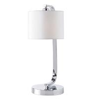 endon canning tlch chrome touch table lamp with white silk shade