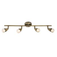 Endon 60992 Amalfi Antique Brass Four Bar Spotlight