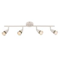 endon 60993 amalfi gloss white paint four bar spotlight