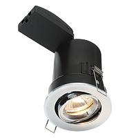 Endon 50682 ShieldPLUS MV Adjustable Recessed Downlight in Chrome Finish