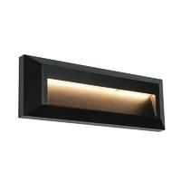 endon 61214 severus rectangle horizontal outdoor wall light in black