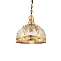 Endon 69776 Vienna 1 Light Half Ceiling Pendant In Brass And Mercury Glass
