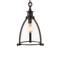 Endon 69766 Storni 285mm Ceiling Pendant In Aged Bronze And Clear Glass