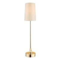 Endon 70567 Langden Touch Table Lamp In Brass With Oyster Faux Silk Shade