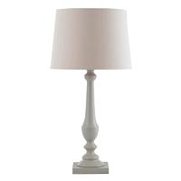 Endon MILBANK-TLTA Milbank Taupe Wooden Table Lamp with Ivory Shade