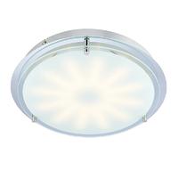 Endon 61710 Mollie Clear and White Glass Flush Ceiling Light
