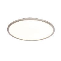 Endon G9446113 Ceres 350mm Flush Ceiling Light In Satin Nickel And Opal Plastic
