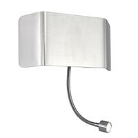 endon 67087 verona 2 light wall light with flexi led arm in polished a ...