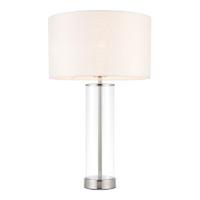 endon 70600 lessina touch table lamp in glass and bright nickel with v ...