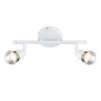 endon 43282 amalfi gloss white paint two bar spotlight