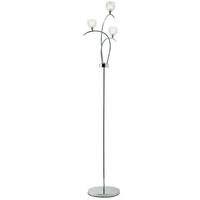 endon boyer 3flch modern chrome 3 light floor lamp with glass shades