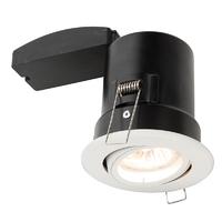 endon 61060 shieldplus mv adjustable recessed downlight in white finis ...