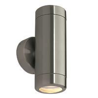 endon st5008s odyssey outdoor up and down wall light in stainless stee ...