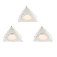 endon 59879 nyx matt white 3 pack under cabinet fitting