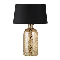 Endon EH-MOSAIC-TLGO + CICI-18BL Gold Mosaic Glass Table Lamp with Black Shade